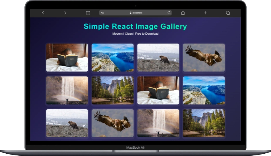 screenshot of Simple React Image Gallery